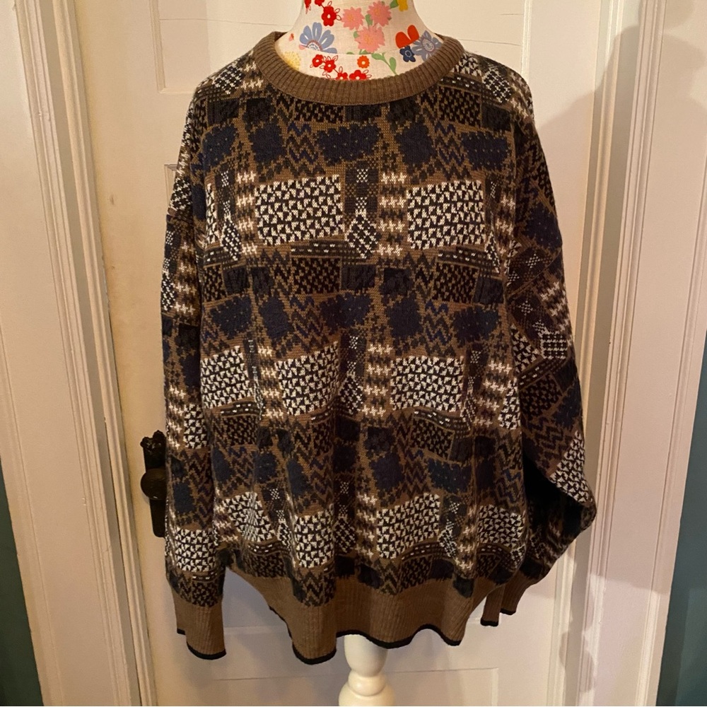 80s Patterned Sweater